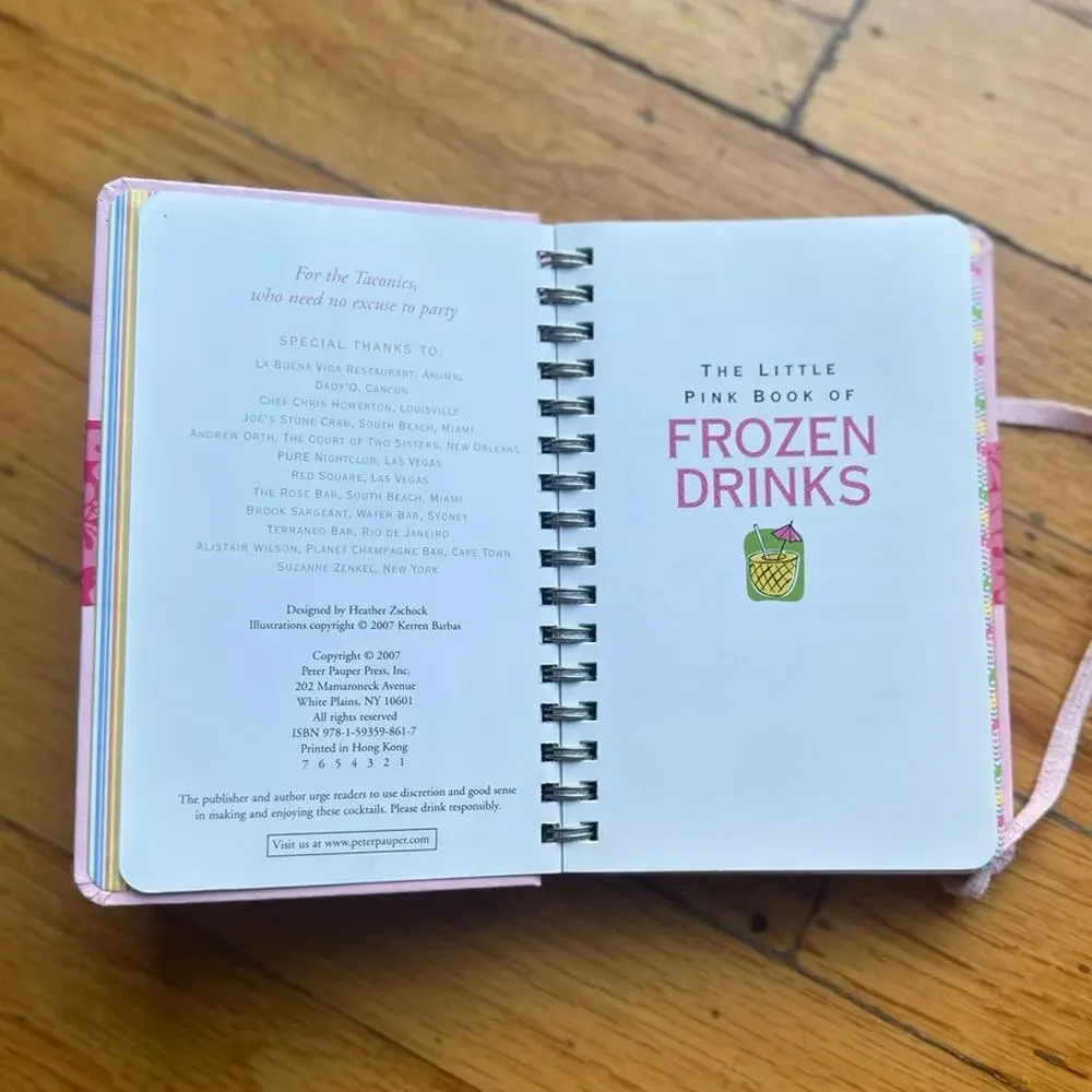 The Little Pink Book of Frozen Drinks – Mini Cocktail Recipe Book